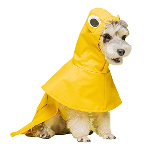 Hunde Regenjacke Innovative wasserdichte Umhang Hunde Regenjacke Praktisch Easy Wear Hunde Regenmantel Haustierzubehör,Gelb,M von ACSUZ