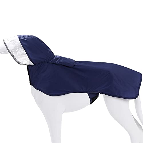 Hunde Regenmantel Golden Retriever Regenmantel wasserdichte Nylonregen Kleidung Kapuze Für Kleine Und Große Große Undurchlässig,Blau,XL von ACSUZ