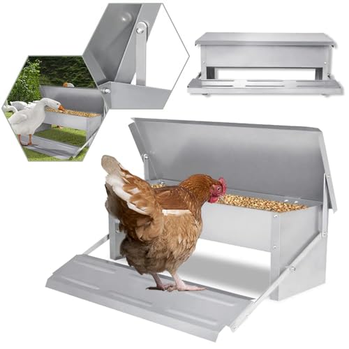ACXIN Automatische Hähnchen Feeder Futter Futterautomat Hühner Rattensicher Hühnerfutterautomat Geflügelfuttertrog für 5 kg mit Selbstöffnend Pedal und Wasserfest Deckel ACXIN Automatische Hähnchen Feeder Futter Futterautomat Hühner Rattensicher Hühnerfutterautomat Geflügelfuttertrog für 5 kg mit Selbstöffnend Pedal und Wasserfest Deckel von ACXIN
