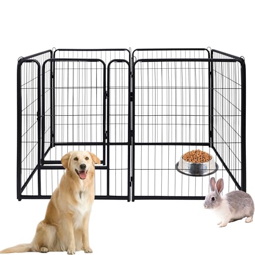 ACXIN Welpenauslauf Freigehege für Hund Faltbar 6 Gitter Tierlaufstall mit Tür 65x80cm Hundelaufstall Innen/Außenbereich, Mattschwarz ACXIN Welpenauslauf Freigehege für Hund Faltbar 6 Gitter Tierlaufstall mit Tür 65x80cm Hundelaufstall Innen/Außenbereich, Mattschwarz von ACXIN