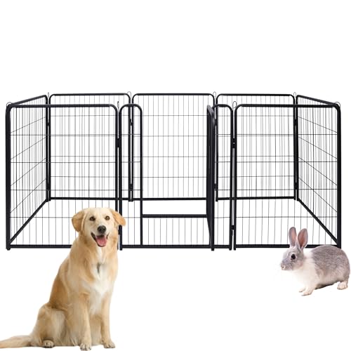 ACXIN Welpenauslauf Freigehege für Hund Faltbar 8 Gitter Tierlaufstall mit Tür 65x80cm Hundelaufstall Innen/Außenbereich, Mattschwarz ACXIN Welpenauslauf Freigehege für Hund Faltbar 8 Gitter Tierlaufstall mit Tür 65x80cm Hundelaufstall Innen/Außenbereich, Mattschwarz von ACXIN
