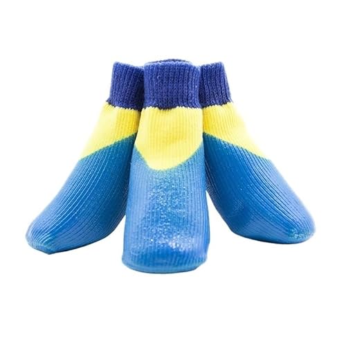 4 Teile/Satz Im Freien wasserdichte rutschfeste Anti-Fleck Hund Katze Socken Booties Schuhe Mit Gummi Sohle Haustier Pfotenschutz for kleine Große Hund (Color : D, Size : 0) von AD-BCrbgen