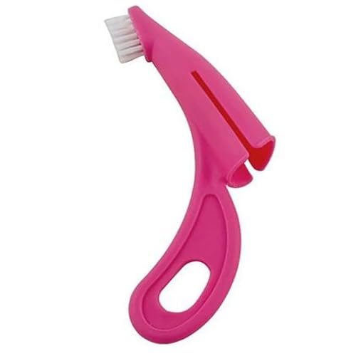 AD-BCrbgen Hundezahnbürste, Katzenzahnbürste, effektive Haustierzahnbürste for optimale Zahnpflege, Sorgen Sie for die Zahnhygiene Ihres Haustieres(Rose) von AD-BCrbgen