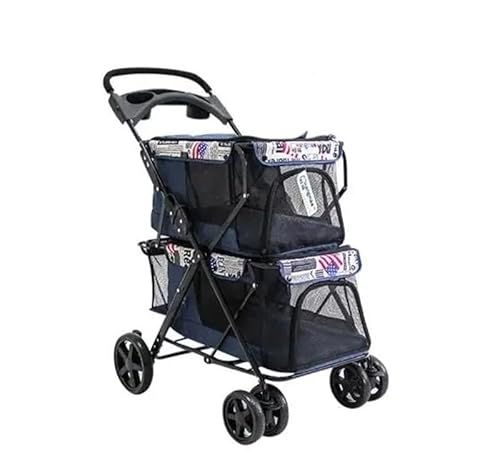 Haustier-Buggy for kleine Miniaturhunde und -katzen. Faltbarer Reisewagen mit Rädern. Leicht zu manövrieren und zu verstauen. Geeignet for verschiedene kleine Haustiere. Ideal for Spazierengehen und R Haustier-Buggy for kleine Miniaturhunde und -katzen. Faltbarer Reisewagen mit Rädern. Leicht zu manövrieren und zu verstauen. Geeignet for verschiedene kleine Haustiere. Ideal for Spazierengehen und R von AD-BCrbgen