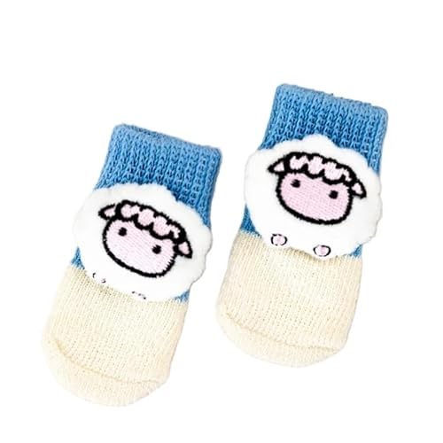 Haustier Hund wasserdichte Schuhe Anti-rutsch Regen und Schnee Stiefel Dicken Boden Warme Schuhe Kätzchen Welpen Hund Socken Stiefel Nette (Color : B1, Size : S) von AD-BCrbgen