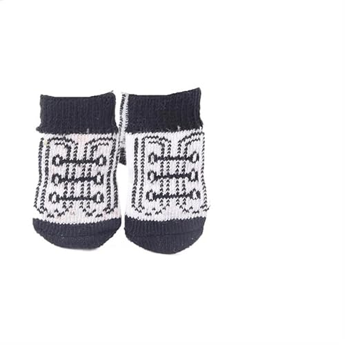 Hundesocken Weihnachten Hundesocken Anti-Kratzer Anti-Schmutz Anti-Rutsch-Fußabdeckung Hund Bixiong Hundeschuhe Katzenschuhe und Socken (Color : 2, Size : S) von AD-BCrbgen