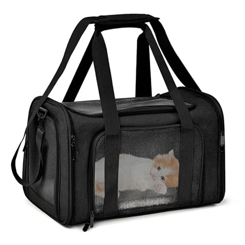 Katzentragetasche, Haustier-Hundetrage, Haustier-Reisetrage, Katzen-Reisetrage, leicht, atmungsaktiv, for mittelgroße Katzen, kleine Katzen, Hunde, Katzen-Hunde-Rucksack, Haustier-Tragetasche(Black,L Katzentragetasche, Haustier-Hundetrage, Haustier-Reisetrage, Katzen-Reisetrage, leicht, atmungsaktiv, for mittelgroße Katzen, kleine Katzen, Hunde, Katzen-Hunde-Rucksack, Haustier-Tragetasche(Black,L von AD-BCrbgen
