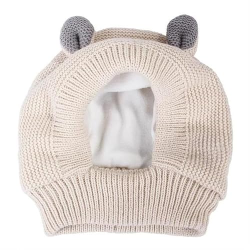 Ohrenschützer for Schutz der Ohren Ihres Haustiers. Strickmützen. Warme Ohrenschützer. for mittelgroße und große Hunde (Color : White) von AD-BCrbgen