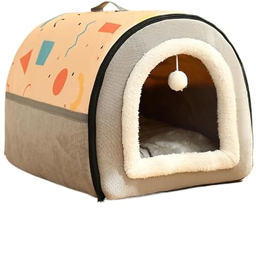 Warme Hunde- und Katzenmatratze, Tiefschlafzelt, bequemes geometrisches Nest, abnehmbares und waschbares Haustierzubehör for mittelgroße Hunde (Color : B, Size : 2XL 75X50X50CM) von AD-BCrbgen