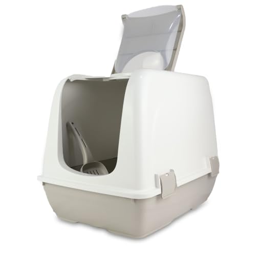 ADAK Katzentoilette mit Deckel + Katzenstreuschaufel - Geruchskontrolle, Leicht zu Reinigen, Diskretes und Komfortables Design, Großes Modell, Tragegriff und Filter ADAK Katzentoilette mit Deckel + Katzenstreuschaufel - Geruchskontrolle, Leicht zu Reinigen, Diskretes und Komfortables Design, Großes Modell, Tragegriff und Filter von ADAK
