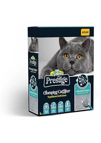 Prestige Katzenstreu mit Active Carbon Formel 6 Liter (1 x 6 Liter) von ADAK