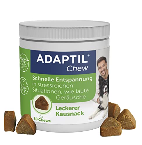 ADAPTIL Chew für Hunde | Anti Stress Snack für Ihren Hund | schnelle Entspannung in stressreichen Situationen | mit natürlichen Inhaltsstoffen | 30 Stück von ADAPTIL