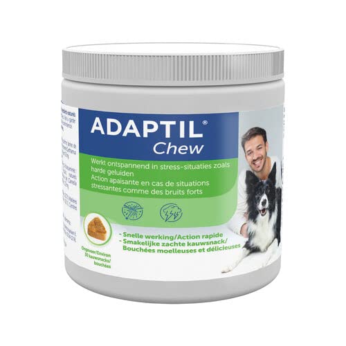 Adaptil Chews | 30 Stück | Ergänzungsfuttermittel für Hunde | Kann dabei helfen Stress in ungewohnten Situationen zu verringern | Kausnack für Hunde mit natürlichen Inhaltsstoffen von ADAPTIL