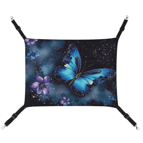 ADASGHBY Haustier-Hängematte, wendbar, Katzen-Hängematte, weich, Galaxie, Blau, Schmetterling, Schlafhängematte für Welpen, Hunde, Schweinchen, Kaninchen, Hamster ADASGHBY Haustier-Hängematte, wendbar, Katzen-Hängematte, weich, Galaxie, Blau, Schmetterling, Schlafhängematte für Welpen, Hunde, Schweinchen, Kaninchen, Hamster von ADASGHBY
