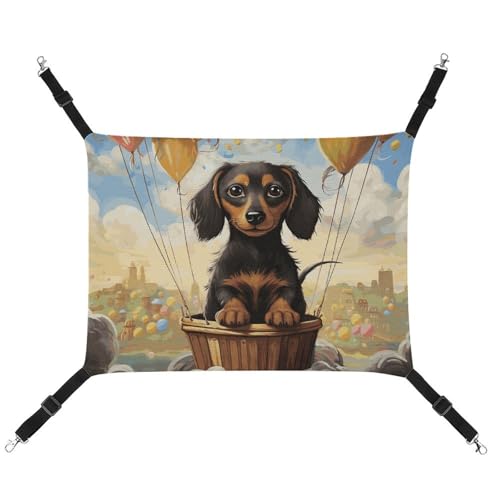 ADASGHBY Haustier-Hängematte, wendbar, Katzen-Hängematte, weicher Dackel, Heißluftballon, Schlafhängematte für Welpen, Hunde, Schweinchen, Kaninchen, Hamster von ADASGHBY