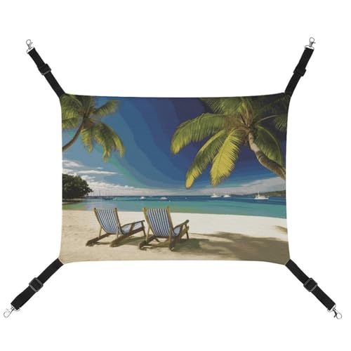 ADASGHBY Haustier-Hängematte, wendbar, für Katzen, weich, Strand, Palme, Stühle, Boote, Schlafhängematte für Welpen, Hunde, Schweinchen, Kaninchen, Hamster ADASGHBY Haustier-Hängematte, wendbar, für Katzen, weich, Strand, Palme, Stühle, Boote, Schlafhängematte für Welpen, Hunde, Schweinchen, Kaninchen, Hamster von ADASGHBY