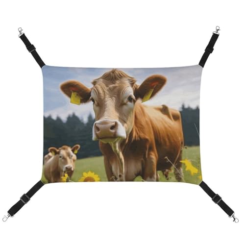 ADASGHBY Haustier-Hängematte, wendbar, für Katzen, weich, Tier, Braun, Kuh, Schlafhängematte für Welpen, Hunde, Schweinchen, Kaninchen, Hamster ADASGHBY Haustier-Hängematte, wendbar, für Katzen, weich, Tier, Braun, Kuh, Schlafhängematte für Welpen, Hunde, Schweinchen, Kaninchen, Hamster von ADASGHBY