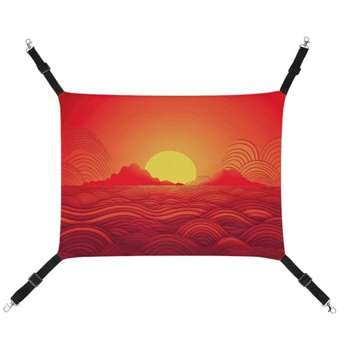 ADASGHBY Haustier-Hängematte, wendbar, für Katzen, weich, rot, Sonnenaufgang, Schlafhängematte für Welpen, Hunde, Schweinchen, Kaninchen, Hamster ADASGHBY Haustier-Hängematte, wendbar, für Katzen, weich, rot, Sonnenaufgang, Schlafhängematte für Welpen, Hunde, Schweinchen, Kaninchen, Hamster von ADASGHBY