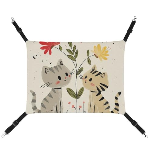 ADASGHBY Haustier-Hängematte, wendbar, für Katzen, weich, zum Aufhängen, für zwei Katzen, für Welpen, Hunde, Schweinchen, Kaninchen, Hamster von ADASGHBY