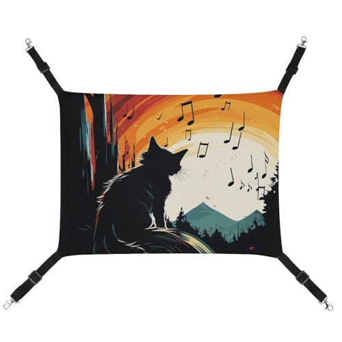 ADASGHBY Haustier-Hängematte, wendbar, für Katzen, weiche Katzen-Silhouette, Schlafhängematte für Welpen, Hunde, Schweinchen, Kaninchen, Hamster von ADASGHBY