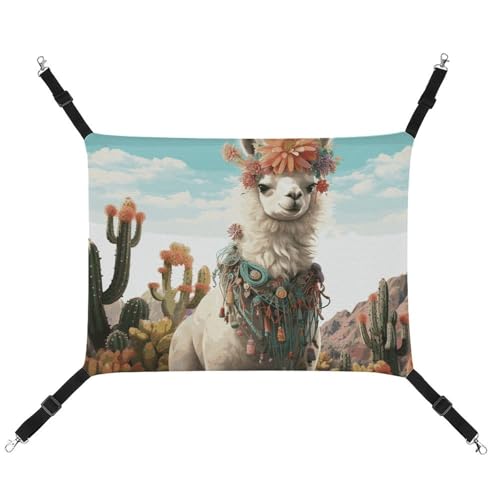 ADASGHBY Haustier-Hängematte, wendbar, weich, mexikanisches Lama, Grün, Schlafhängematte für Welpen, Hunde, Schweinchen, Kaninchen, Hamster von ADASGHBY