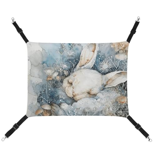ADASGHBY Haustier-Hängematte, wendbar, weich, schlafendes Kaninchen, für Welpen, Hunde, Schweinchen, Kaninchen, Hamster von ADASGHBY