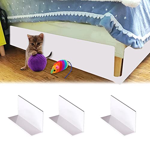Spielzeugblocker Blockierbrett Unter Couch Blocker Für Spielzeug, 3 Pack Acryl Klar Weiß Möbelpuffer 30 20 10 3 cm Hoch Unter Dem Bett Baffel/Barrieren, Für Küchenbereiche Kätzchen Welpe (Color : W Spielzeugblocker Blockierbrett Unter Couch Blocker Für Spielzeug, 3 Pack Acryl Klar Weiß Möbelpuffer 30 20 10 3 cm Hoch Unter Dem Bett Baffel/Barrieren, Für Küchenbereiche Kätzchen Welpe (Color : W von ADCUFF