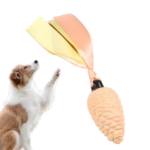 ADERN Kiefernzapfen-Kauspielzeug, Kiefernzapfen-Spielzeug für Hunde - Quietschendes Seil-Hundespielzeug mit Beißstreifen | Kauspielzeug für Welpen, langlebiges Haustierspielzeug zum Zahnen von ADERN