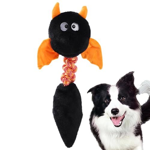 ADERN Quietschendes Hundespielzeug aus Plüsch, Kauspielzeug für zahnende Welpen | Einzigartiges Hunde-Stoffspielzeug in Form eines kleinen Teufels - Beißspielzeug für Hunde mit integrierten von ADERN