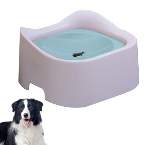 Auslaufsicherer Wassernapf für Hunde - Schwimmender, spritzwassergeschützter Wassernapf für Hunde,Wasserspender für Haustiere mit langsamem Futterspender, Hundenapf für den Außen- und Adern von ADERN