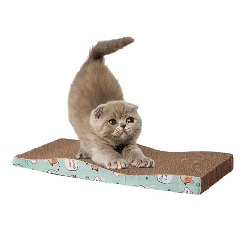 Katzenkratzer aus Pappe - Doppelseitige Kratzmatte für Katzen,Gewelltes Katzenboden-Kratzpad, vielseitig einsetzbarer Katzenschaber zum Schutz von Couch-Teppichen, Möbeln, Sofas und zum Adern von ADERN
