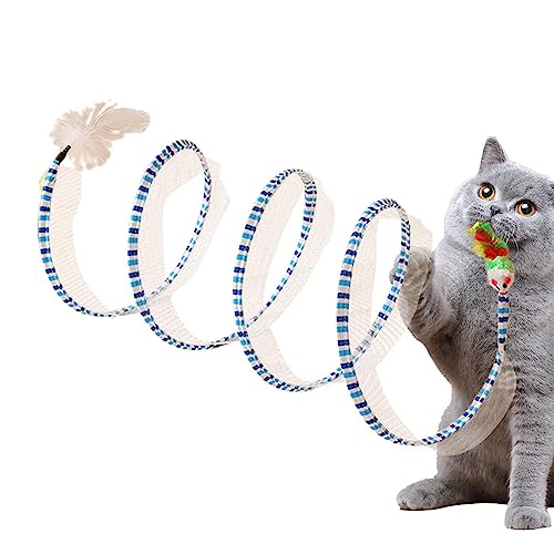 Katzenspielzeug-Tunnelnest, Katzentunnelspielzeug für den Innenbereich, Faltbares Haustier-Abenteuer-Tunnel-Spielzeug für Katzen, Hunde und kleine Haustiere, wiederverwendbares Adern von ADERN