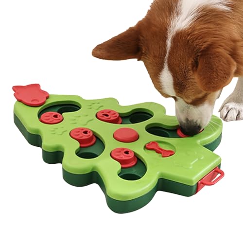 Leckerli-Puzzle für Hunde, Slow Feeder für Hunde | Spender Weihnachtsbaum Slow Feeder Bowl - Interaktives Leckerli-Puzzlespielzeug für Hunde, praktisches und sicheres Futterspielzeug für Adern von ADERN