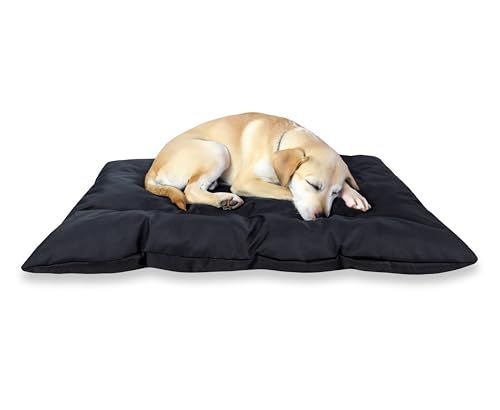 ADGO Hundekissen Grosse Hunde Hundekissen 100x75 cm (nach Füllung: 90x55 cm) Liegekissen Hund Dog LEGSIT Big Bed M HUNDEBETTMATTE Schwarz Abrieb- und Kratzfestigkeit von ADGO