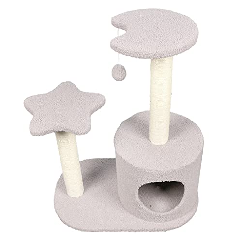 ADITAM Four Seasons Verfügbar Katzen Klettergerüst Katzennest Katzenbaum Haustier Katzennest Katzenspielzeug Sisalkatzen Springplattform (Color : Grey) Double The Comfort von ADITAM