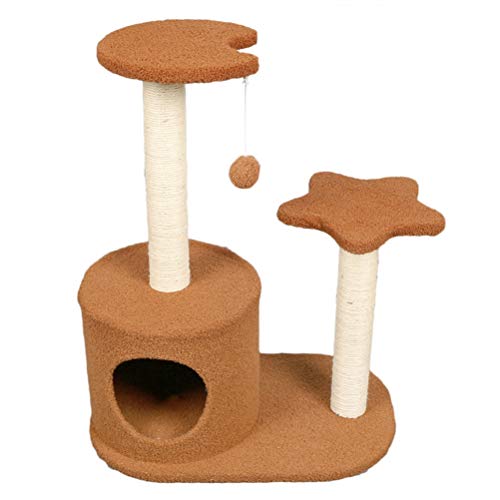 ADITAM Katzenklettergerüst kann zu jeder Jahreszeit verwendet Werden ADITAM Kratzbaum Haustier ADITAM Katzenspielzeug Sisal-Katzenplattform (Color : Brown) Double The Comfort von ADITAM