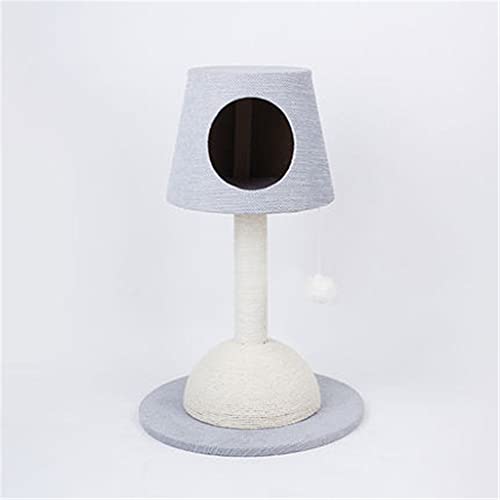 N/A Katzenprodukte Tischlampe Katzen Klettergerüst Katzennest Katzenbaum Katzengreifstange Kleines Katzenfass Massivholz-Katzenständer (Color : Argento) Double The Comfort von ADITAM