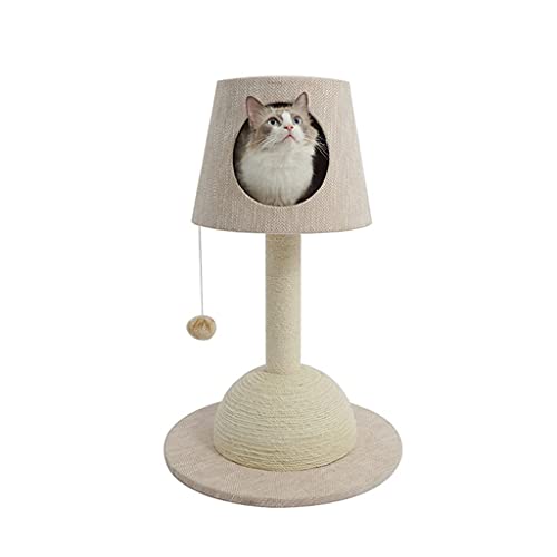 N/A Katzenprodukte Tischlampe Katzen Klettergerüst Katzennest Katzenbaum Katzengreifstange Kleines Katzenfass Massivholz-Katzenständer (Color : D) Double The Comfort von ADITAM