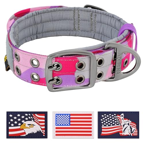 ADITYNA Strapazierfähiges Hundehalsband für mittelgroße Hunde, Camouflage-Muster, mit Griff, für Training und Spazierengehen, breit, dick, taktisch, weiches Neopren gepolstert ADITYNA Strapazierfähiges Hundehalsband für mittelgroße Hunde, Camouflage-Muster, mit Griff, für Training und Spazierengehen, breit, dick, taktisch, weiches Neopren gepolstert von ADITYNA