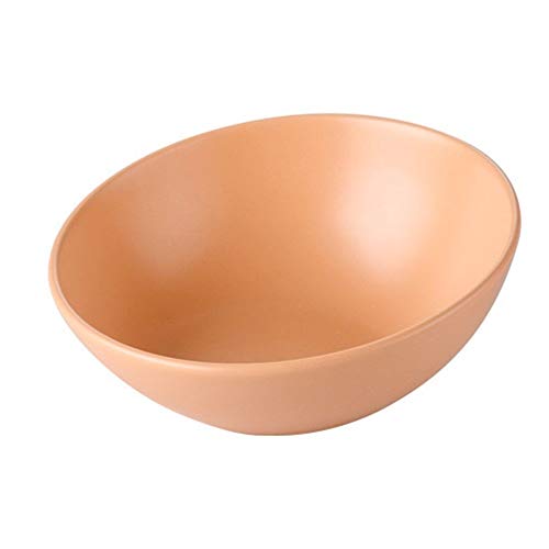 Katzennapf Keramik Ceramic Dog Cat Bowl Welpen Futternapf mit Holzständeraufnahme Porzellan Wasser-Zufuhr-Schüssel Speisen Schüssel Pet Supplies (Color : Orange, Size : 300ml) von ADJAN