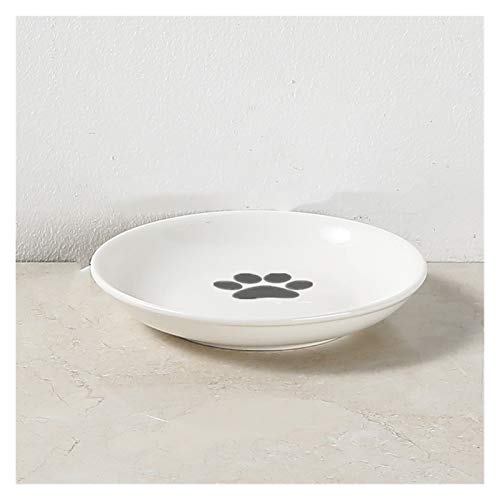 Katzennapf Keramik Fashion High-End-Pet Bowl Verschiedene Cartoon Paw Muster Edelstahl Regal Keramiknapf Fütterung for Hund und Katze Haustier-Zufuhr (Color : Single PAW) von ADJAN