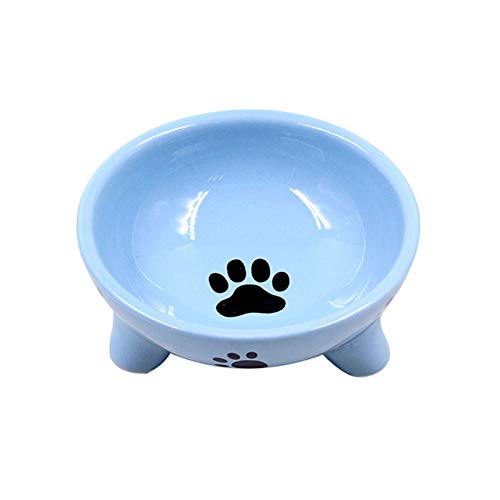 Katzennapf Keramik Haustier-Hundekatze-Nahrungsmittelzufuhr Triangle Keramik Anti-Rutsch-Futternapf Spender Wasserspender Kleiner Hund Futternapf Katzen Produkte (Color : Black) von ADJAN