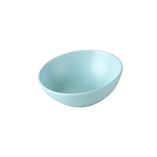 Katzennapf Keramik Keramik Katzennapf Welpen Futternapf mit Eisen Bracket Stehen Wasser Lebensmittel Hundenapf Tierbedarf Waschbecken Trink Feeder (Color : Blue Bowl, Size : 300ml) von ADJAN