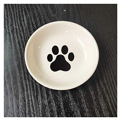 Katzennapf Keramik Kreative Nette Katze Kleine Untertasse Form Mini Teller Keramik Cartoon Teller kreative Imbiss-Platte Chinchilla Eichhörnchen Igel Bowl (Color : Paw, Size : S) von ADJAN