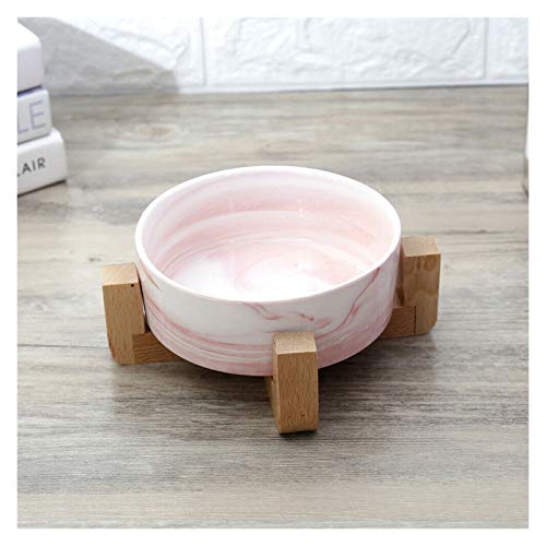 Katzennapf Keramik Pet Futternapf Katze Schalen Anti-Skid Haustier Hund Katzenfutter Wasser Schale Schale Füttern Trinken (Color : Pink) von ADJAN