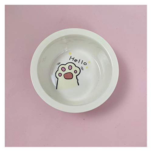 Katzennapf Keramik Schöne Bowl for Katzen-Hundeschutz Keramik Halswirbel Haustier-Welpen-Kätzchen-Teller Schüsseln Essen Trinken Wasser Feeder (Color : 001, Size : Diameter 12cm) von ADJAN