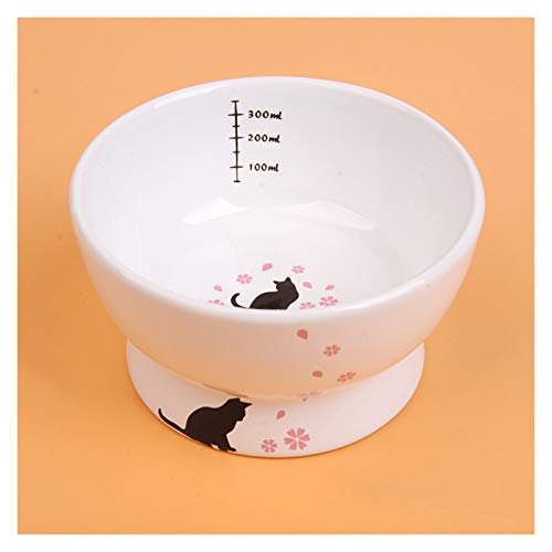 Katzennapf Keramik Schöne Pet Feeder Bowl Cartoon-Form-Fuß-Mund Einzel Skidproof Ceramic Dog Cat Food Bowl Pet Products Bowl Trinken (Color, Size : M) von ADJAN