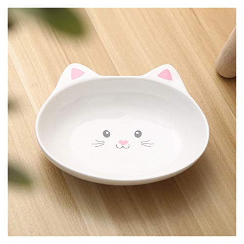 Katzennapf Keramik Schöne Pet Feeder Bowl Cartoon-Form-Fuß-Mund Einzel Skidproof Ceramic Dog Cat Food Bowl Pet Products Bowl Trinken (Color : Navy Blue, Size : M) von ADJAN