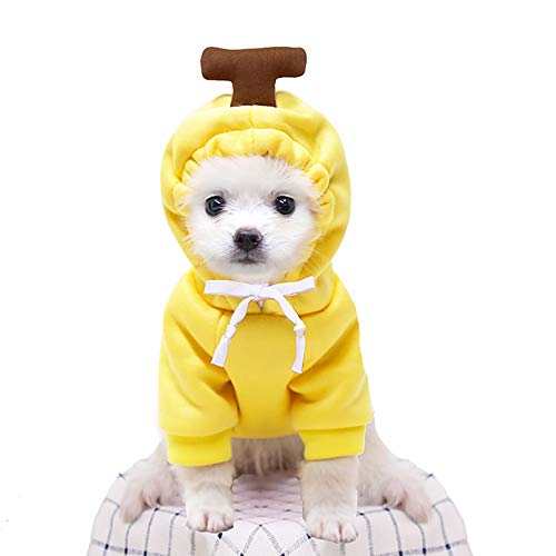 ADMAY Winterjacke Damen Pullover Strickkleid Hoodie y20k Mantel Jacke Warme Kleidung Kleidung Lässig Für Hunde Hunde Haustiere Haustierkleidung Hunde Fleece Pullover (Yellow, L) von ADMAY