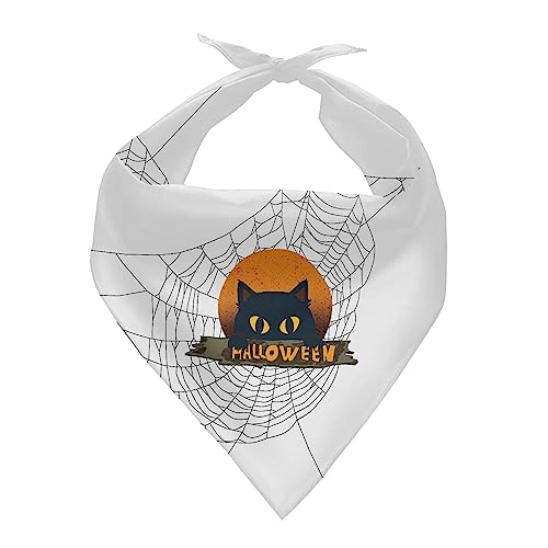 Halloween Kostüm Damen Piraten Teufel Hexenkostüm Halloween-Haustier-Zubehör, dreieckiges Handtuch, Handtuch, einlagiger Schal, Hunde-Schal, Zubehör, Haustier-Schal Halsband Leuchtend (F, One Size) von ADMAY